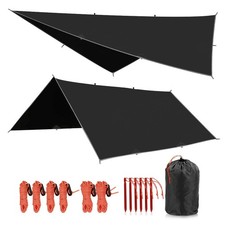 Hammock Rain Fly Camping Tarp Waterproof, 10x12ft Lightweight Backpacking Rai...
