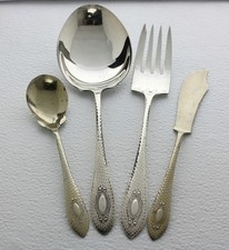 4PC Lot 1919 SPARTAN GeeEsso Willams Bros Casserole Sugar Spoon Meat Fork Butter