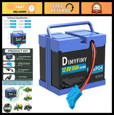 12V 15AH Replacement Battery for Kids Ride-On Cars, Extended Run Time, Fast Char
