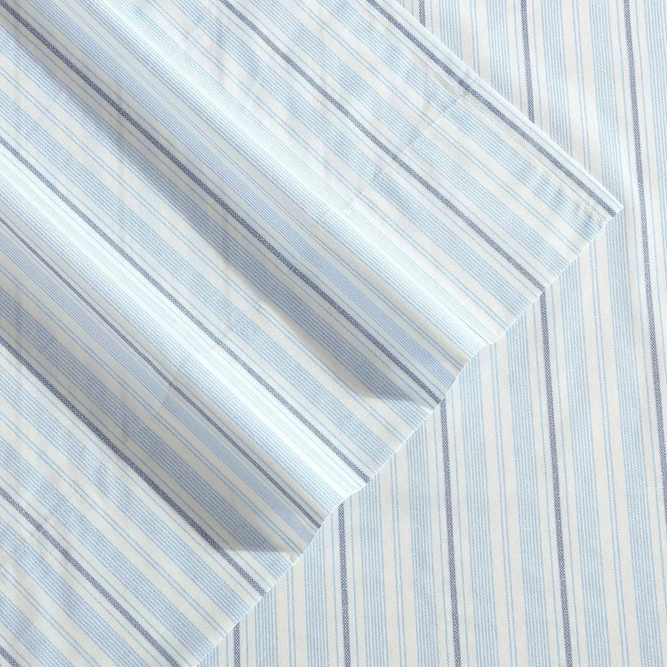 Nautica - 床单,棉 Percale 床上用品套装带匹配枕套,脆 — 第 3/4 张图片