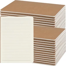 50 Pack A5 Kraft Notebooks Bulk, 8.15x5.5 Inches Lined Paper Journaling Noteb...