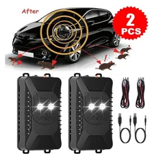 2 Pack Ultrasonic Rodent Repellent for Car Engines Under Hood Animal Repeller