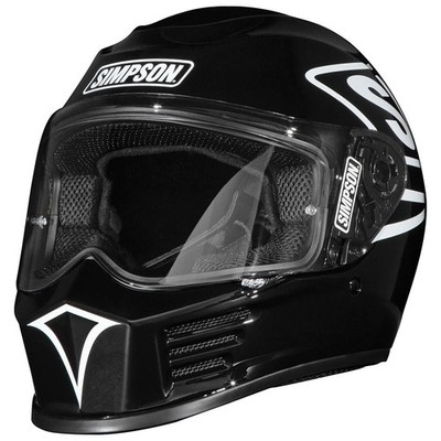 Simpson Speed 12 O'Clock Schwarz Full Face Aggressive Motorrad Motorbike He
