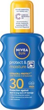 NIVEA SUN Protect & Moisture Sun Spray SPF 30 200ml Moisturising UVA UVB Protect 45.40 per litre