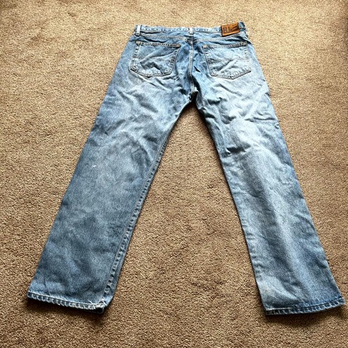 Polo Ralph Lauren Jeans Men's 34 X 32 Blue Denim Cotton 5-Pocket Straight Leg - Picture 3 of 16