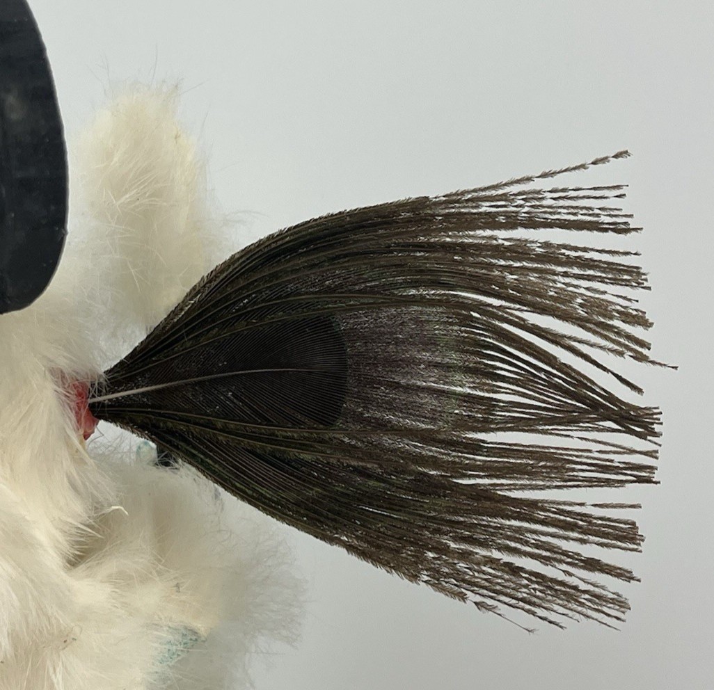 Ram (“Pang”) Kachina Doll with Peacock Feathers – Navajo Indian-made – 13½” tall