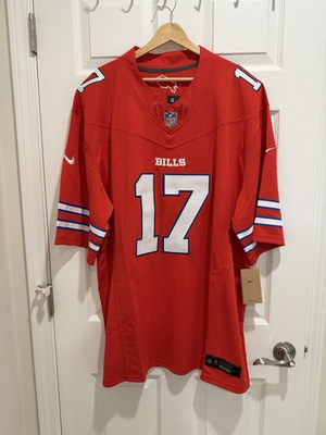 #ad Josh Allen #17 Buffalo Bills 2025 Men#x27;s Game Jersey Red XXL $89.99