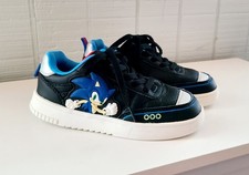 Sonic The Hedgehog Lace Up Sneakers Shoes Boys Size 1 Youth Black