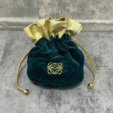 LOEWE Loewe Anagram Drawstring Pouch, Anagram Logo Motif, Velour, Women...