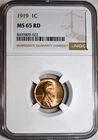 NGC MS-65 RD 1919-P Lincoln Cent, Cartwheeling, Cherry-Red, PQ Gem!