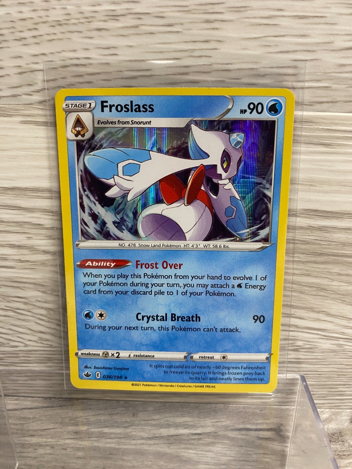 FROSSLASS 036/198 SWSH Chilling Reign Holo Pokemon TCG NM