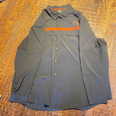 Harley-Davidson Men's H-D Performance Mesh Inset Shirt - 96034-22VM 4XL