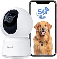 4MP Pet Camera P2Q, 5G WiFi 6 Indoor Security Camera, Free Phone App | Pan/Tilt,