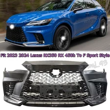 New Front Bumper Conversion kit Fits 2023 2024 Lexus RX350 RX 450h F Sport Style