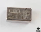 JMC .999 Silver 3oz Vintage Poured Bar Stamped w/ Maple Leaf