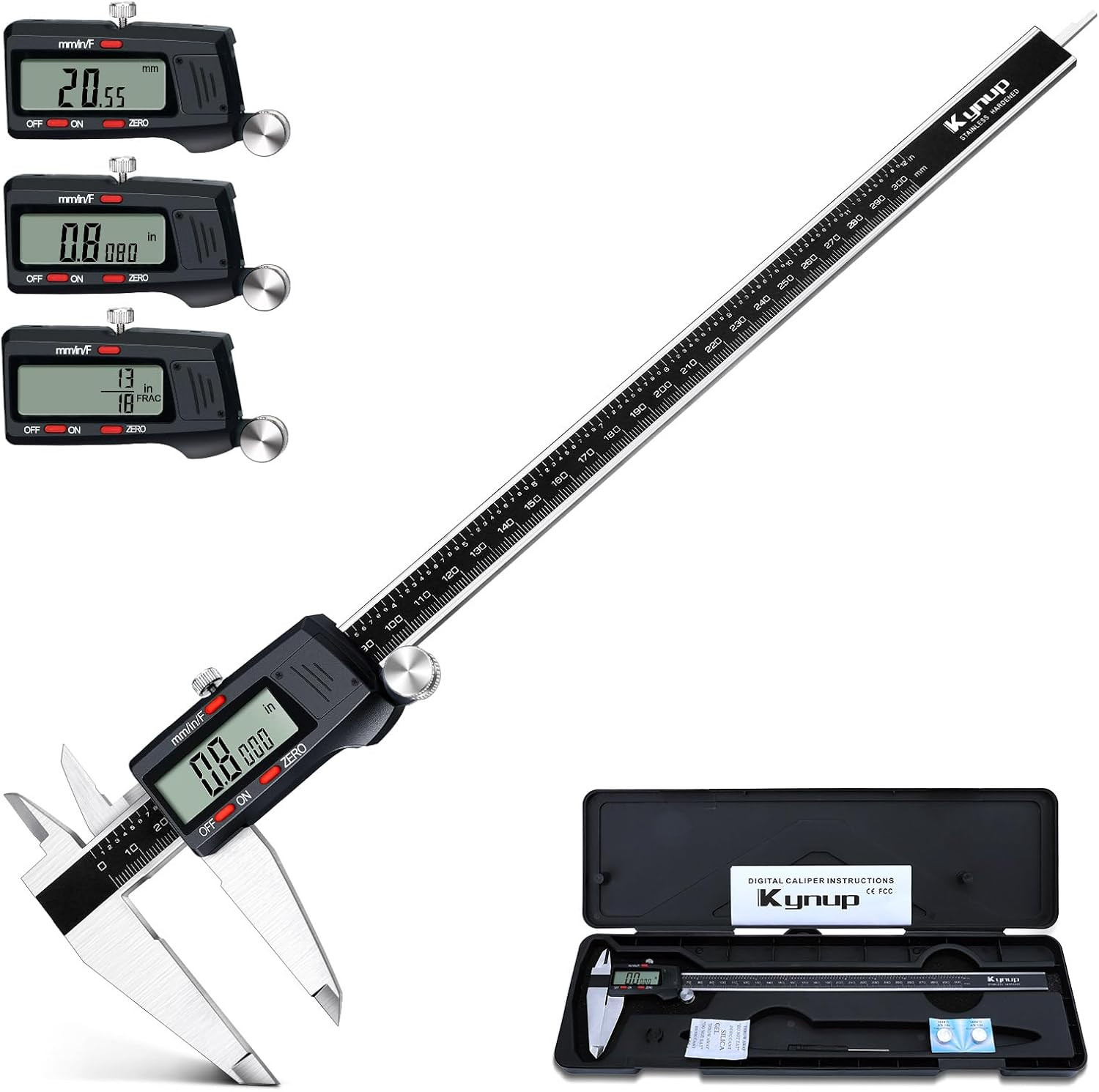 Micrometer Caliper Tool, 12Inch Digital Caliper, Vernier Caliper with Stainless