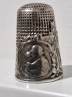 Rare Sewing Dice by FP LASSERRE Solid Silver Vermilion Interior