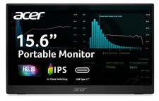 Acer Portable Monitor  15.6" FHD IPS  Adaptive-Sync Support FreeSync Black