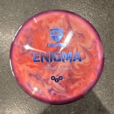 Discmania Evolution Neo Enigma Distance Driver Pink Purple White Disc Golf Disc