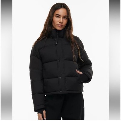 Aritzia The super puff shorty down puffer jacket Sz. 3XS black NWOT 