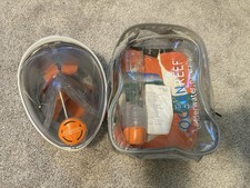 Ocean Reef Aria Classic Full Face Snorkel Mask White LG/XL Adult USED ONCE