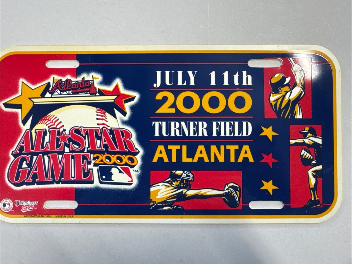 レア! 非売品! 新品同様! ストーンズ 1983年 ホワイトラベル 2000 MLB All Star Game License Plate Turner Field Atlanta Braves