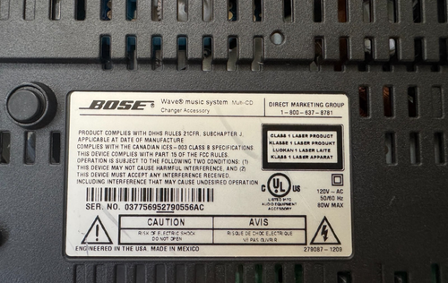 Bose Wave Music System CD AM/FM Radio With Multi-CD Changer & Remote Control - Picture 12 of 12