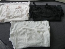 GREAT VTG LOT 3 Lace Nylon Slips White, Black Pale Pink Barbizon Sz. 32