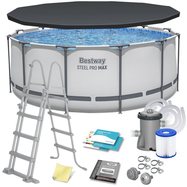 Bestway Set Frame Pool Swimming Pool Gartenpool Schwimmbecken 366 X 122 Cm-image