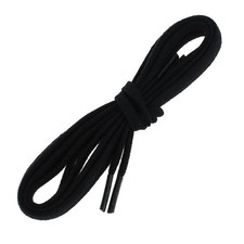 Les Lacets Français. Lacets plats et fins. 5mm, Coton. Noir.  - 