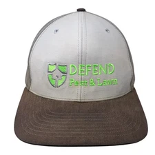 Defend Pest & Lawn Snapback Cap Gray One Size Adjustable Embroidered Richardson