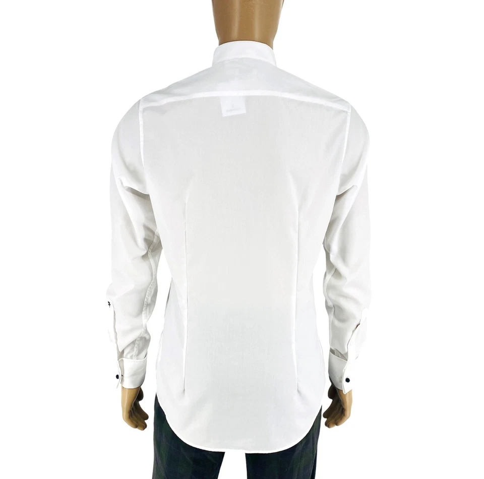 Seidensticker Hombre Blanco Formado 100% Vestido Camisero de Algodón Talla 38 S - Imagen 3 de 4