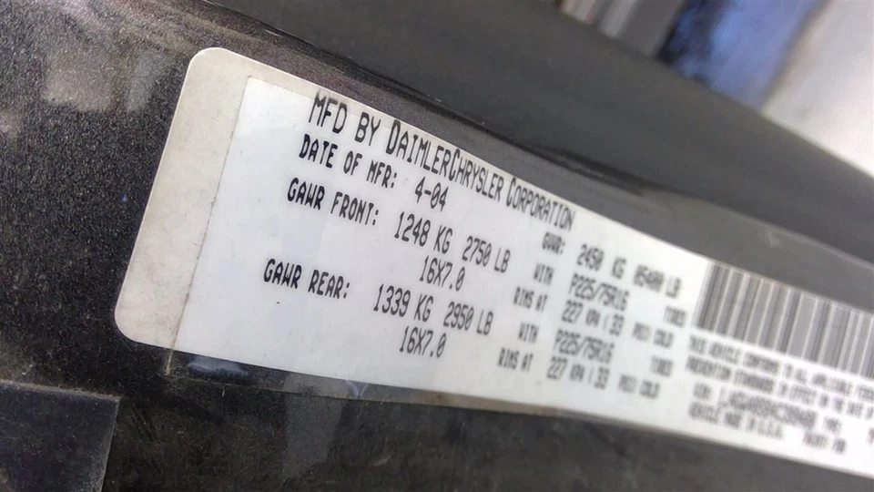 Seat Belt Front Bucket Seat Driver Retractor Fits 00-04 GRAND CHEROKEE 1689484 Foto 4 de 4