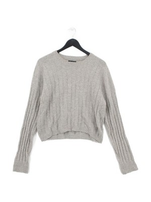Naadam Damen Pullover M Grau 100% Kaschmir Rundhals Pulli