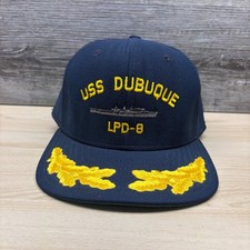 Vintage USS Dubuque Hat Cap Snap Back Blue LP...