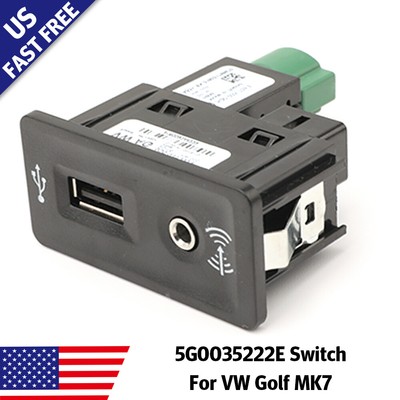OEM MIB2 CarPlay MDI USB AUX Switch Control AMI Socket Adapter For VW Golf 7 7.5