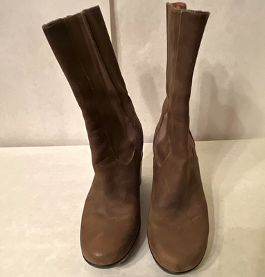 Vintage Cole Haan Air Sara Brown Leather Wedge Ankle Booties Women s 7.5B