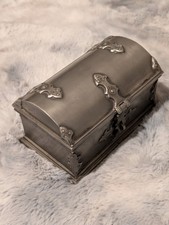 SKS Zinn Truhe Dose , Zinndose , Schatztruhe , 17,6 cm x 10,7 cm , Höhe 9,8 cm