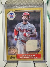 2022 Topps Series 2 #87BR-AM Andrew McCutchen 1987 GU Jersey Relic Phillies