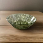 Vintage Anchor Hocking Glass Avocado Green Soreno Cereal Salad Bowl candy dish