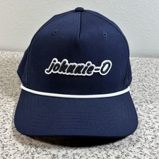 johnnie-O Golf Rope Hat Cap Adjustable Snapback One-Size Spellout Logo Navy Blue