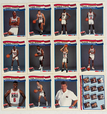 1991 NBA Hoops McDonalds USA Olympic Dream Team 12 Card Set 51-62 NM-MT