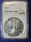 2009 American Silver Eagle NGC MS69 - Brown Label ~ L👀K
