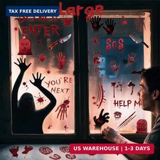 101-Piece Bloody Halloween Window Clings, Floor Decals  Tattoos