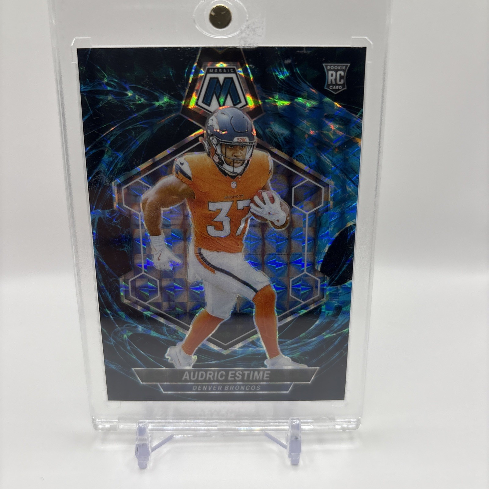 Audric Estime 2024 Panini Mosaic Genesis Mosaic RC #392 SSP