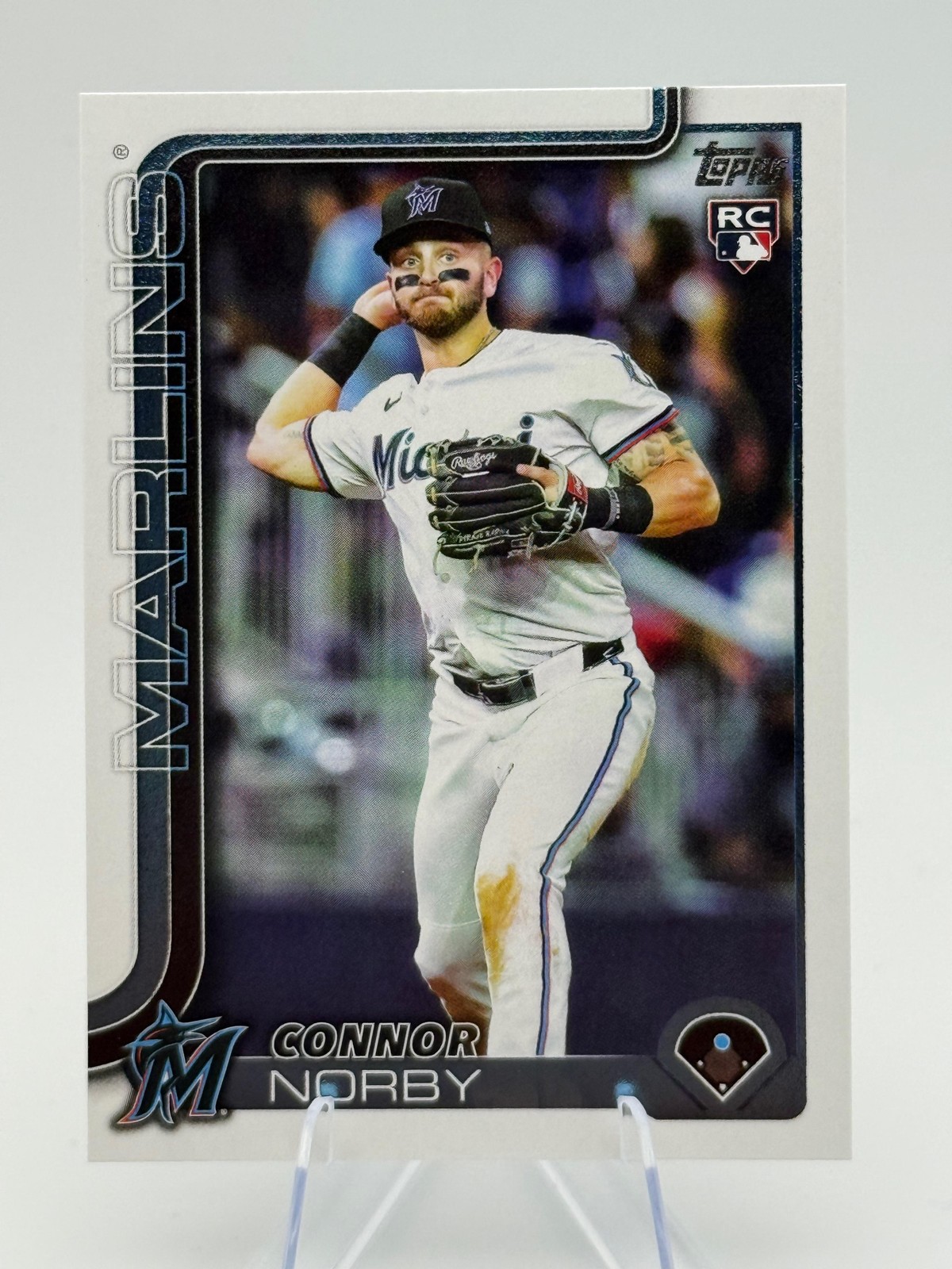 2025 Connor Norby Topps Series One #132 Rookie RC Miami Marlins