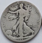 1921-P Walking Liberty Silver Half Dollar Good, Scarce Key Date 50C