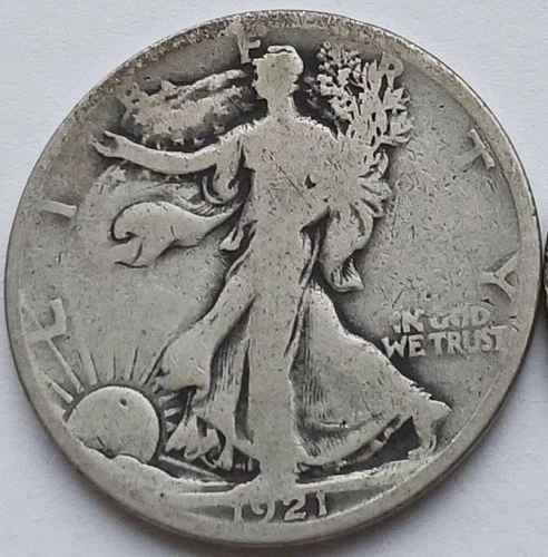 1921-P Walking Liberty Silver Half Dollar Good, Scarce Key Date 50C