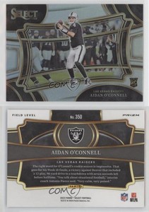 2023 Panini Select Field Level Silver Prizm Aidan O'Connell #350 Rookie RC