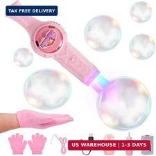 Smoke Bubble Machine, Elastic Bubble Fog Wand, Rechargeable Fog Bubble Machine w